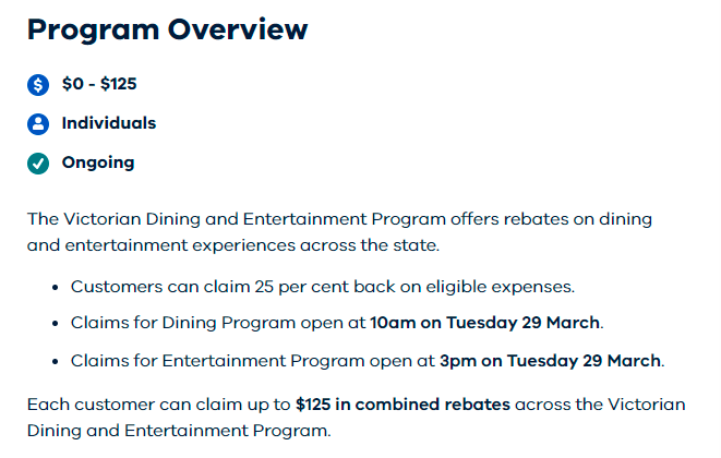 澳洲移民待遇-维州郊区也能报销餐饮娱乐费用